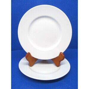 Wedgwood White Two 6" Dessert Plates New With Stickers And 5 3/4" Tea Saucer